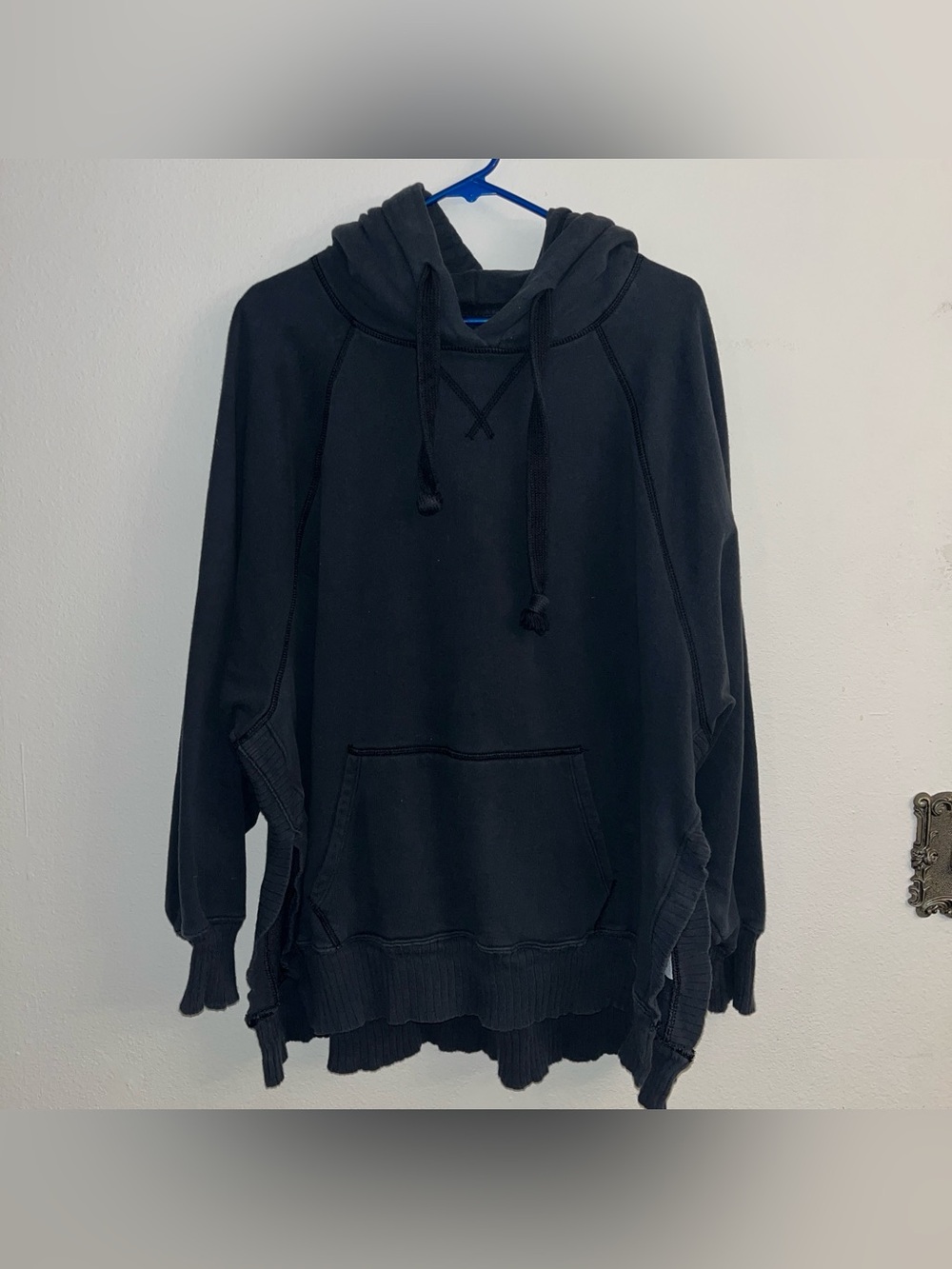 Women’s dark navy blue Hoodie Pullover Sweatshirt XXL
